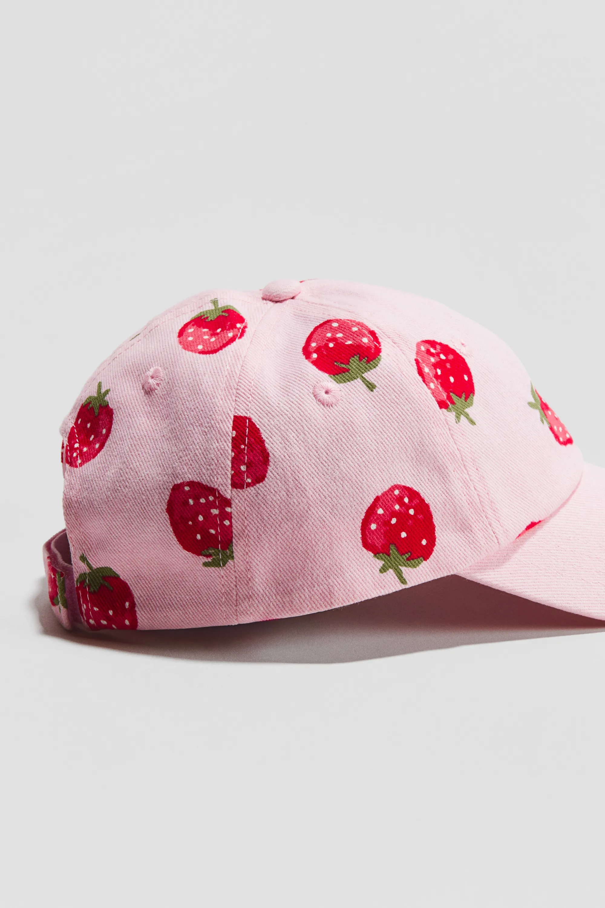 Casquette en twill de coton - Rose clair/fraises