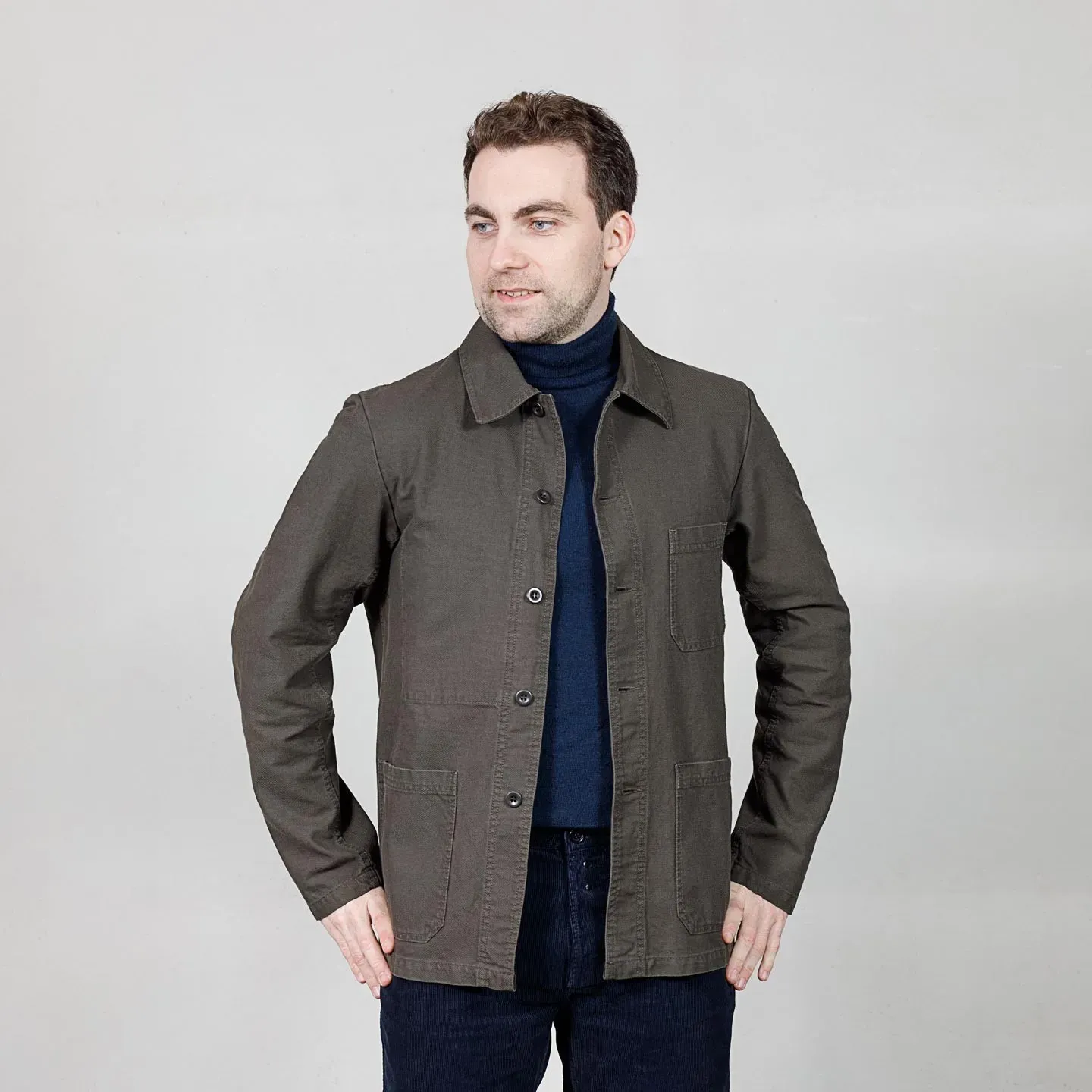 Veste de travail authentique coton bio 1G/5C - Truffe