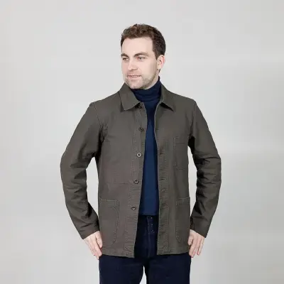 Veste de travail authentique coton bio 1G/5C - Truffe — photo 1