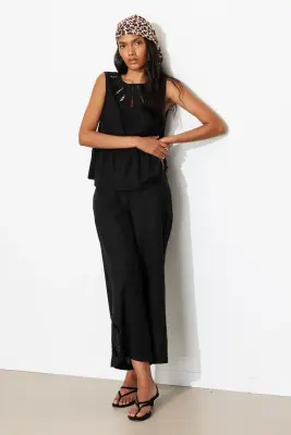 Pantalon court et brodé Femme — photo 3