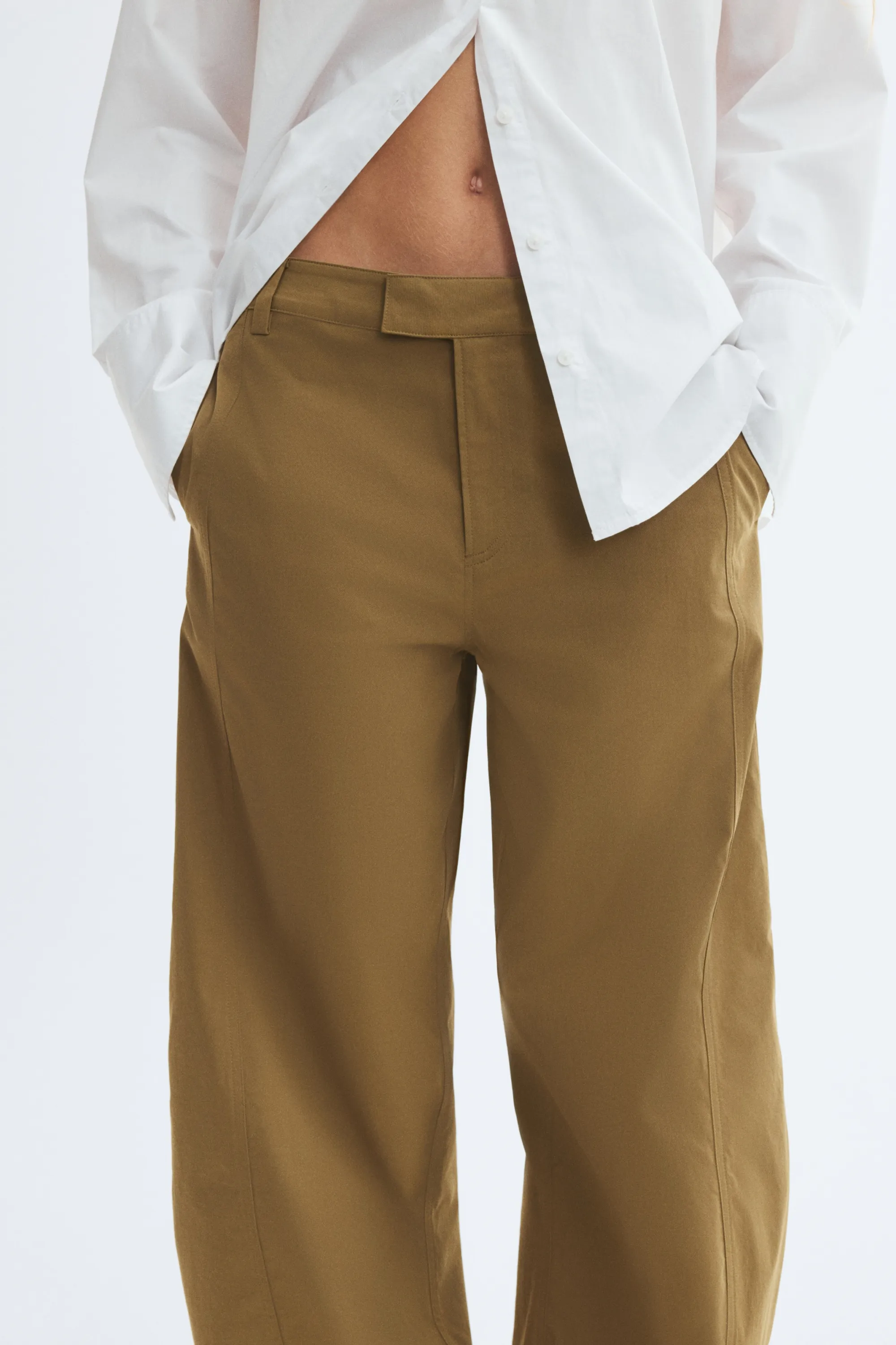 Pantalon barrel - Beige foncé