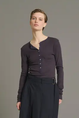 TEE-SHIRT ISABELLA MARRON ROUGE/VIOLET FONCÉ — photo 1