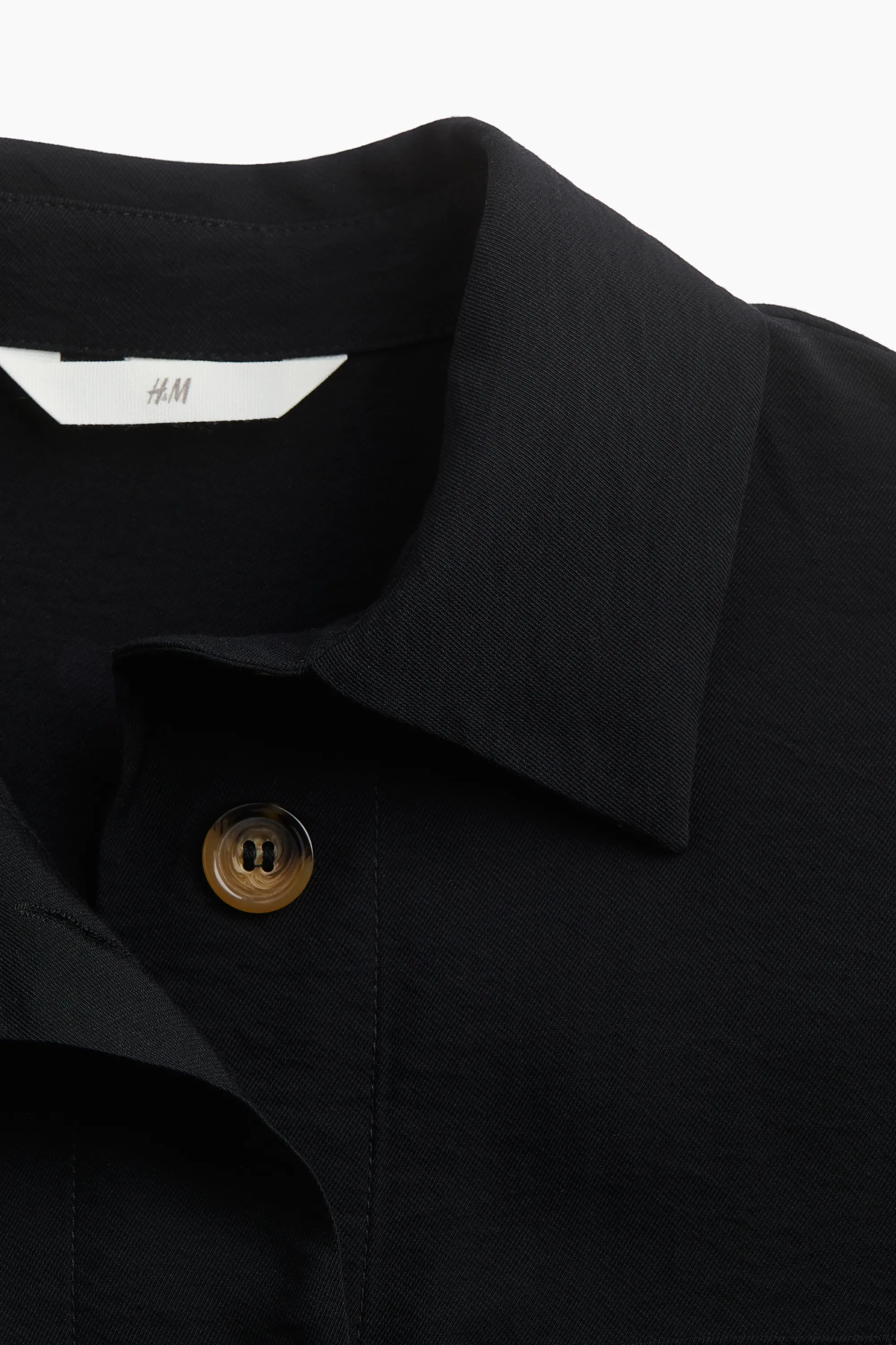 Robe saharienne avec ceinture - Noir
