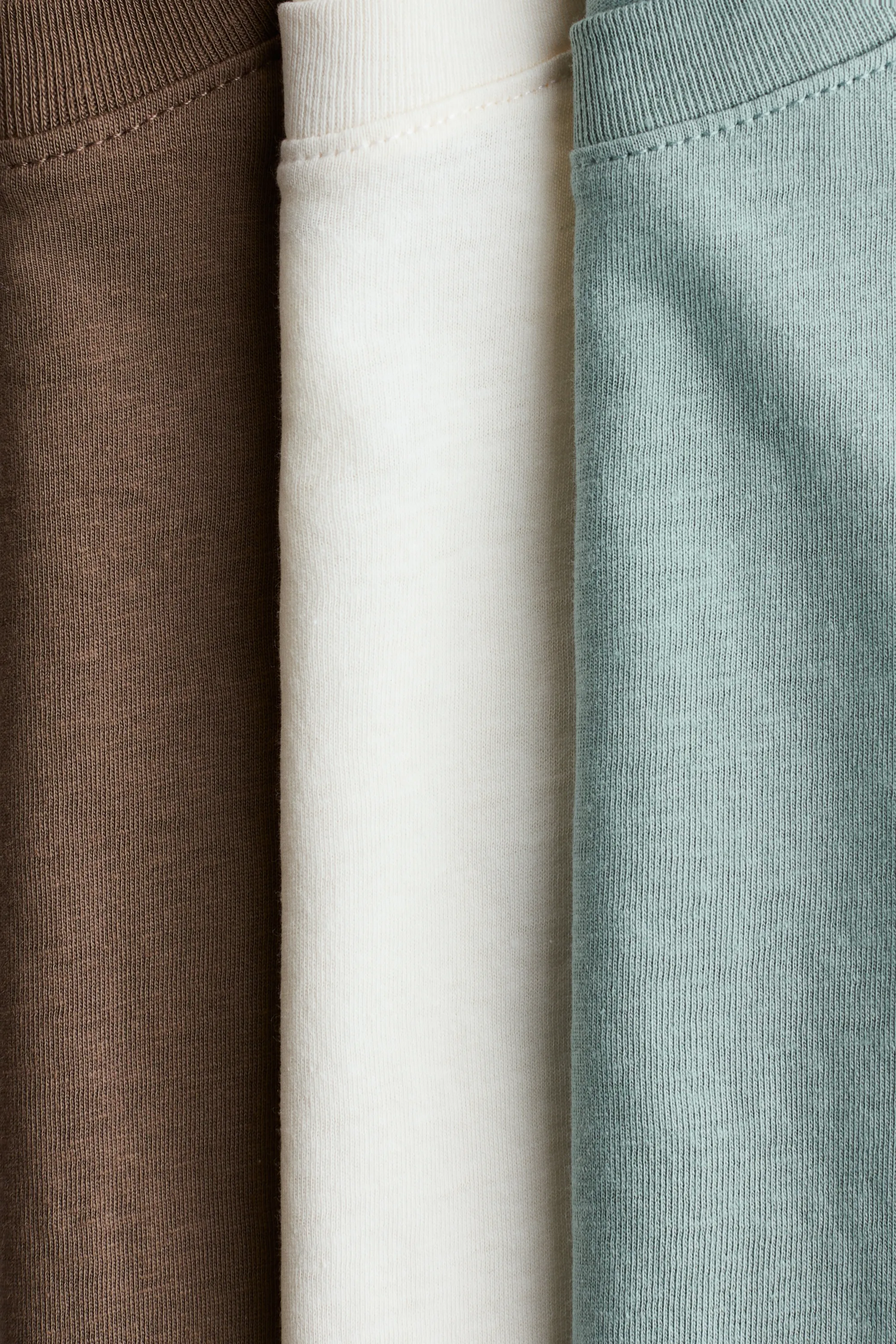 Lot de 3 T-shirts en coton - Turquoise ancien clair