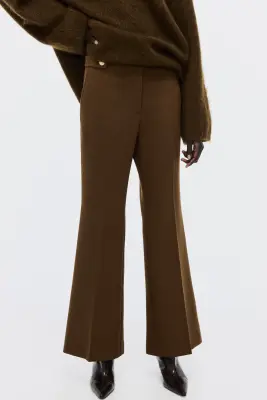 Pantalon chic évasé - Marron foncé — photo 1