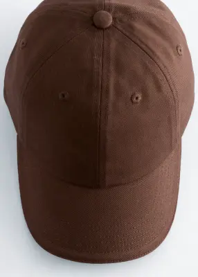Casquette en sergé de coton - Marron foncé — photo 2