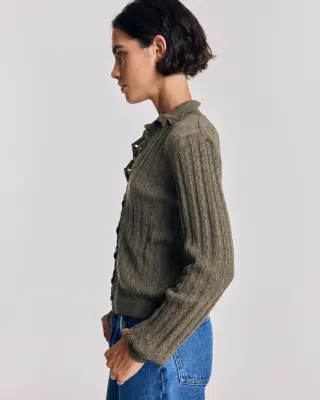 Cardigan Odile kaki — photo 4