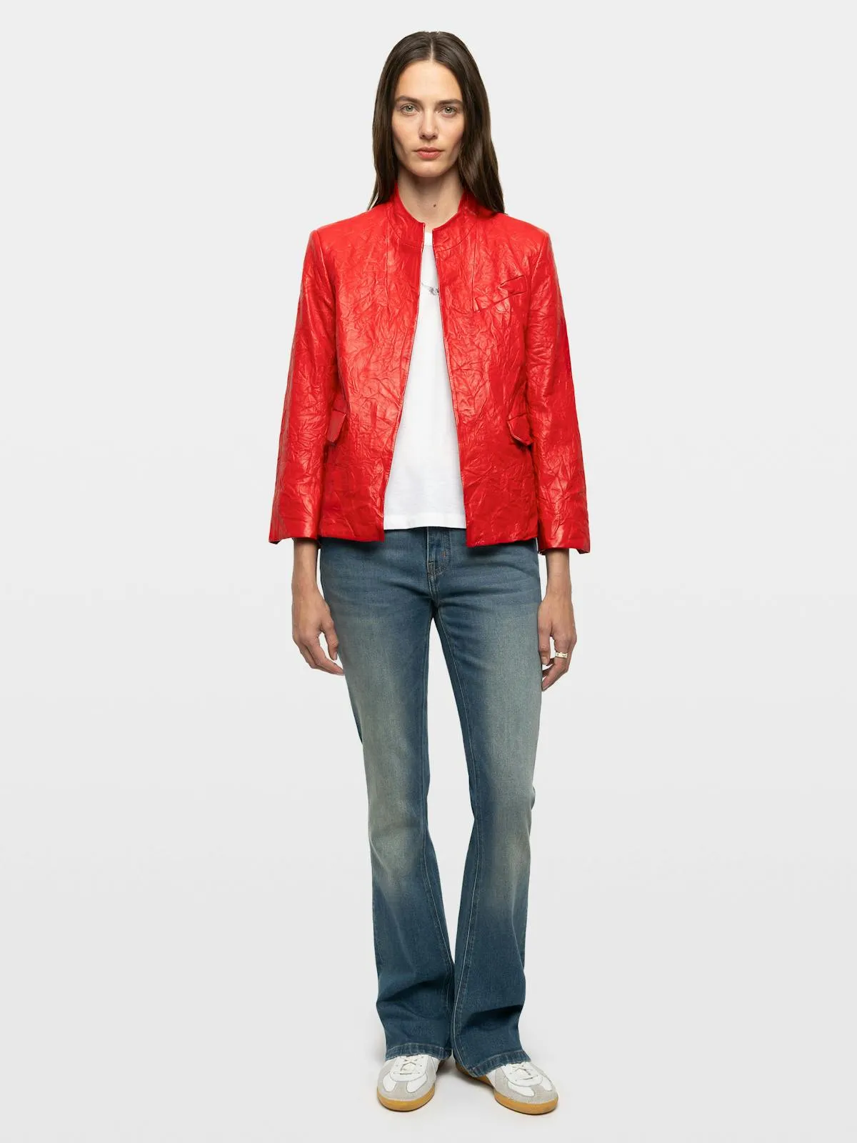 Blazer Veryn Cuir Froissé