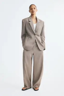 Blazer à fermeture droite - Gris ancien chiné — photo 2