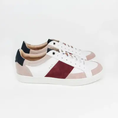 Baskets Hiba Blanc Rose Bordeaux — photo 5