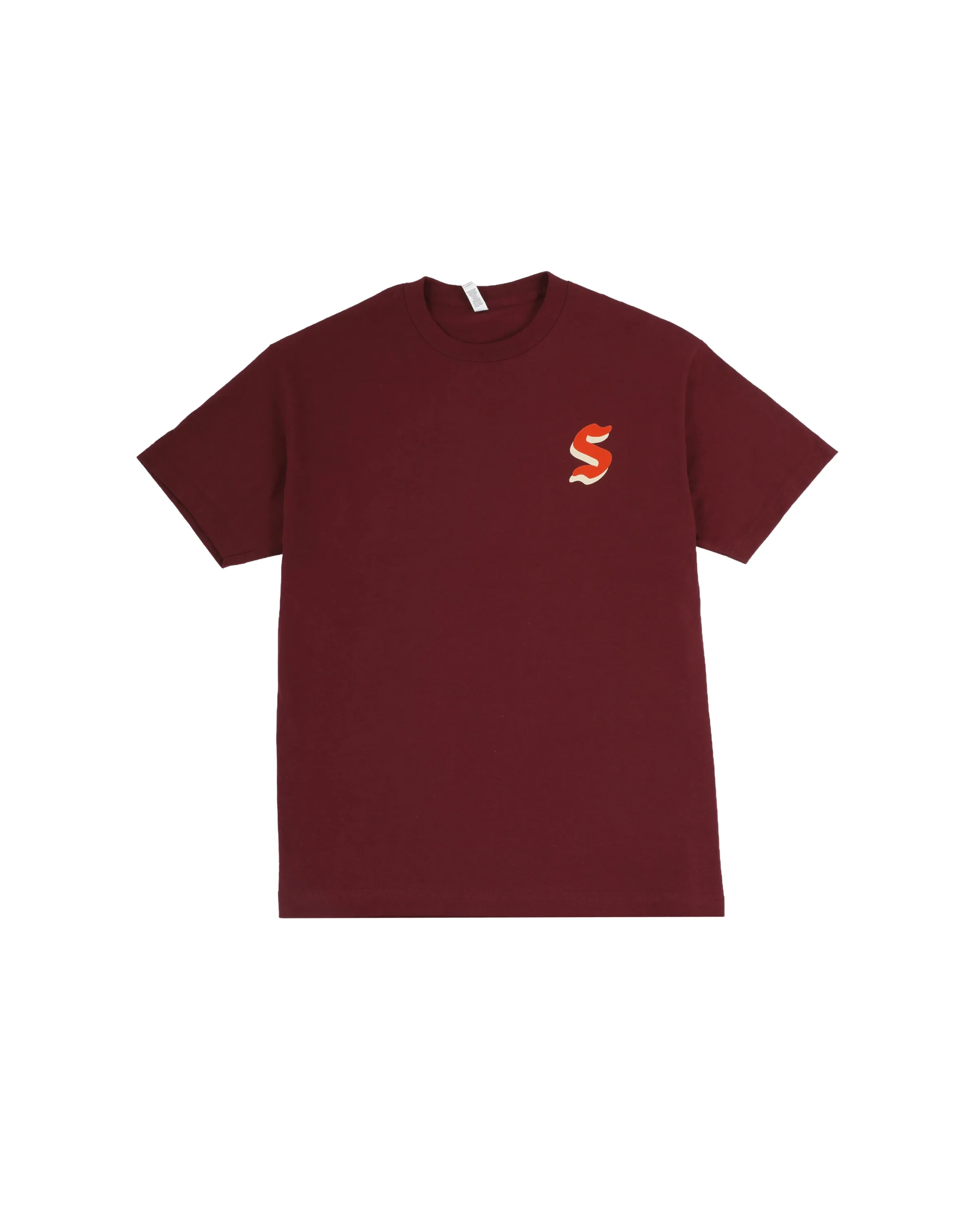 Logo S Rouge Tee Bordeau