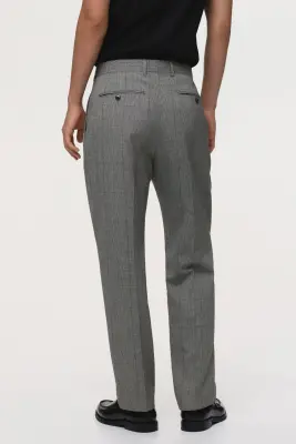 Pantalon de costume Regular Fit - Gris/carreaux — photo 3
