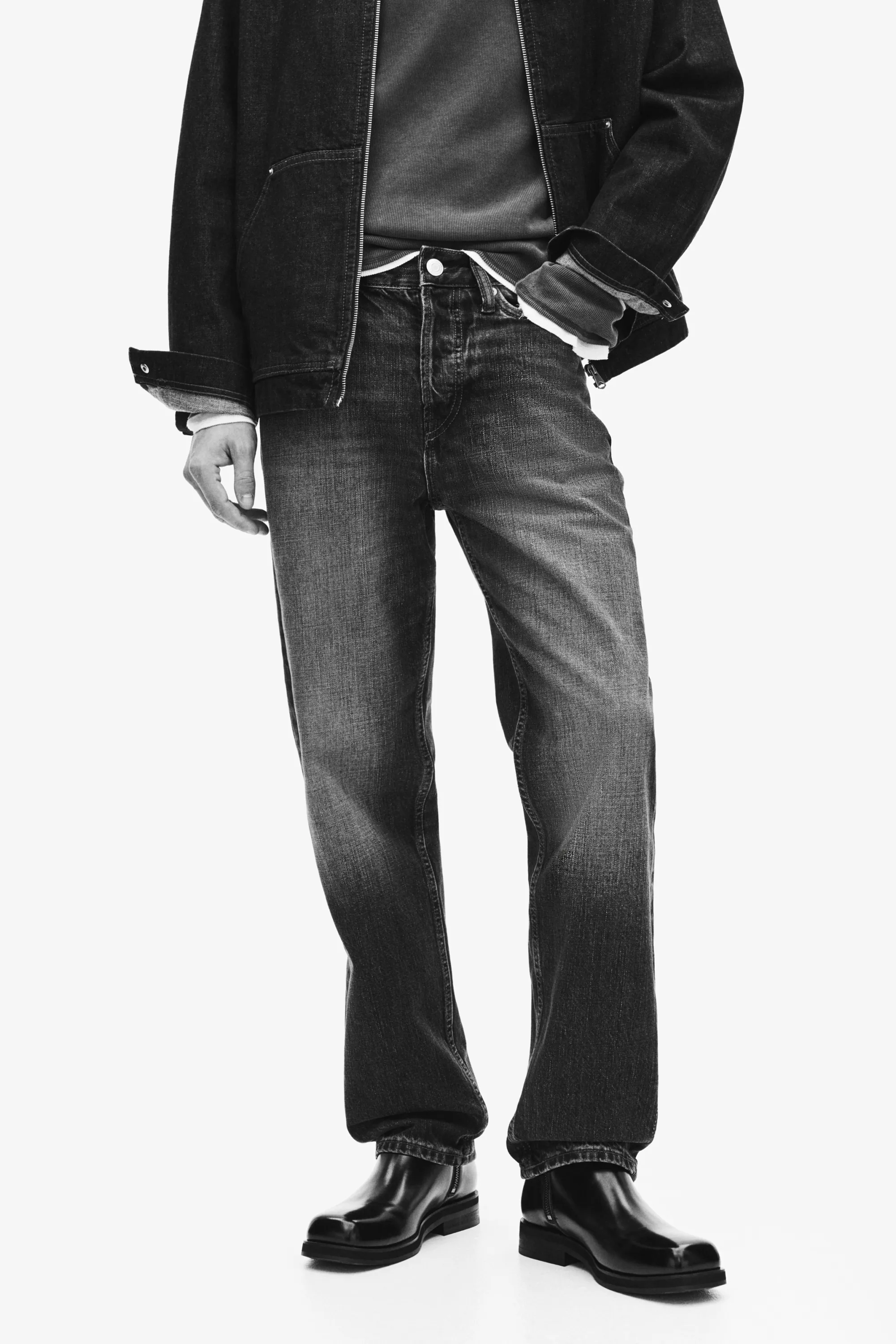 Original Straight Jeans - Bleu denim foncé délavé