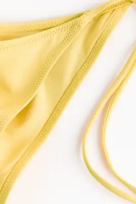 Bas de maillot Tanga à nouer - Jaune — photo 5