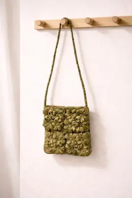 Petit Sac Fleurs de Raphia — photo 3