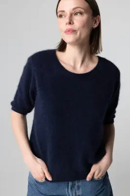 Pull en laine, fox et polyamide