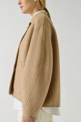 MANTEAU WINDSOR BEIGE CHINÉ — photo 5