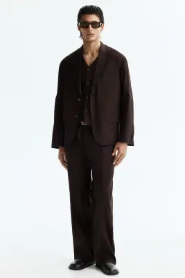 Gilet de costume Regular Fit - Marron foncé — photo 2