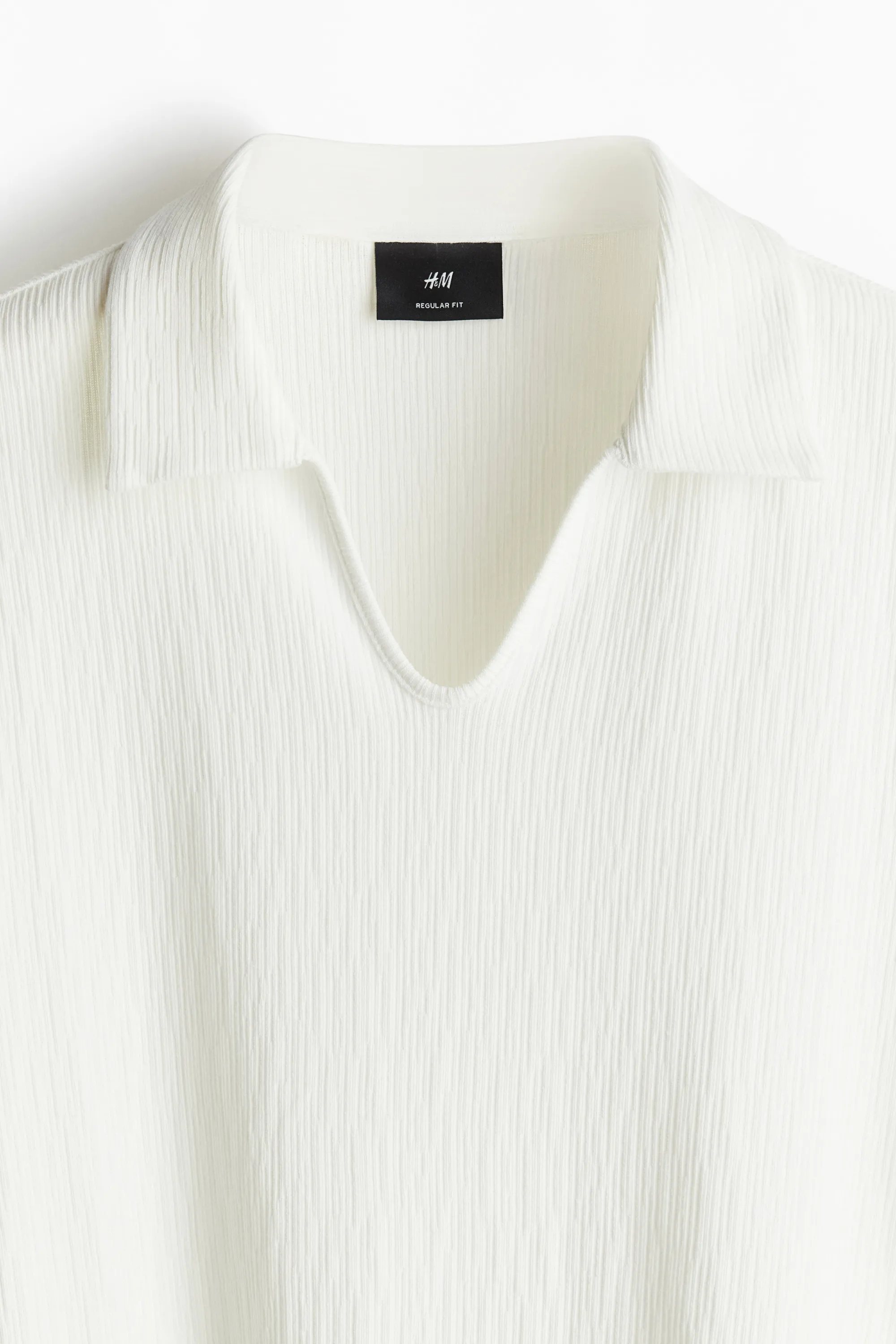 T-shirt Regular Fit avec col - Blanc