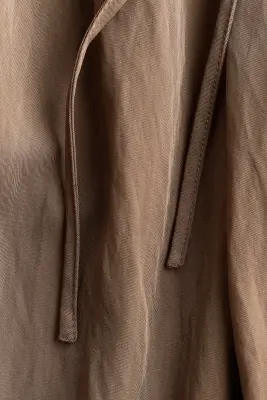 Pantalon ballon avec détails à nouer - Beige foncé — photo 4