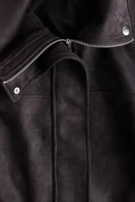 Veste oversize avec base à effet boule - Marron foncé — photo 5