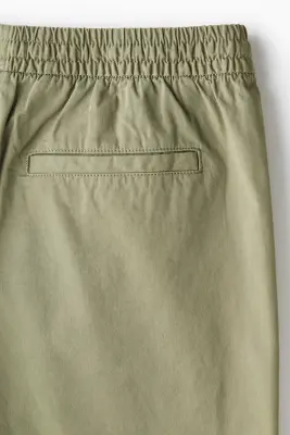 Short Relaxed Fit en coton - Vert kaki — photo 3