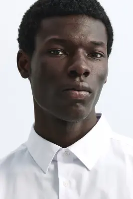 Chemise Slim Fit repassage facile - Blanc — photo 2