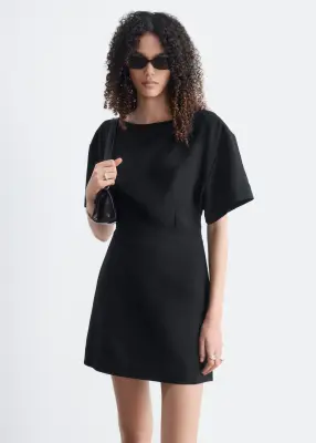 Robe à dos ouvert - Noir — photo 3
