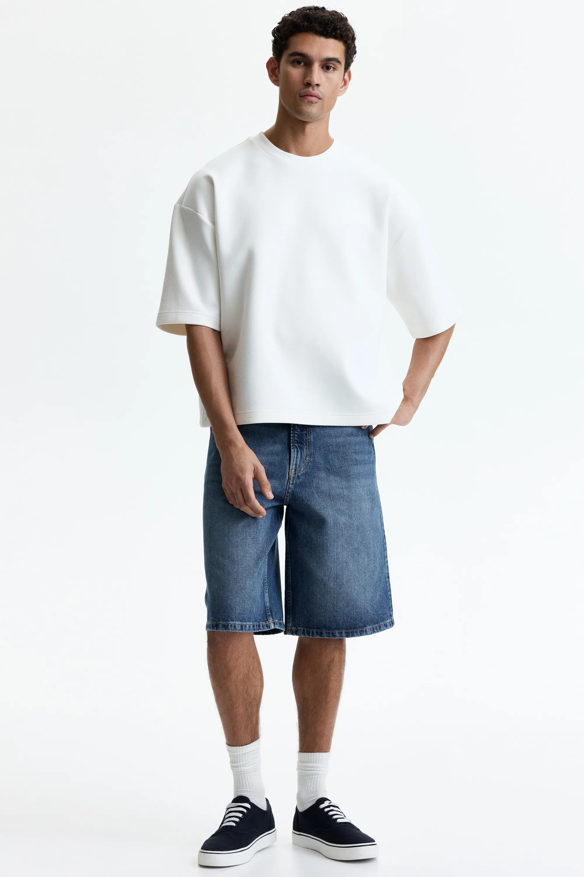 Short Baggy en denim - Bleu denim