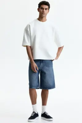 Short Baggy en denim - Bleu denim — photo 1