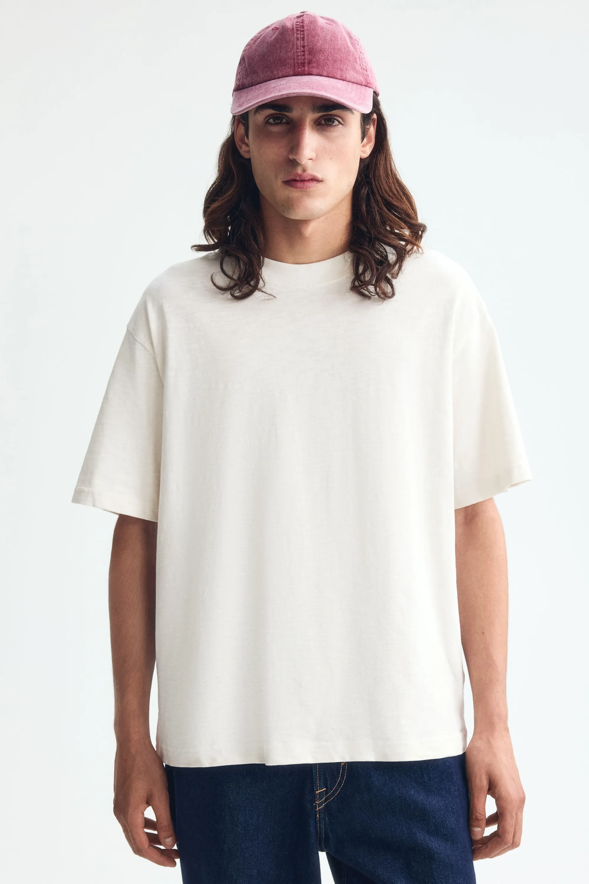 T-shirt Relaxed Fit en coton - Crème