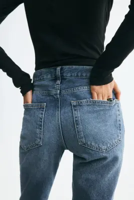 Straight Regular Waist Jeans - Bleu denim clair — photo 3