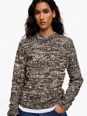 Pull bicolore - Noir/Multicolore/Mélange — photo 3