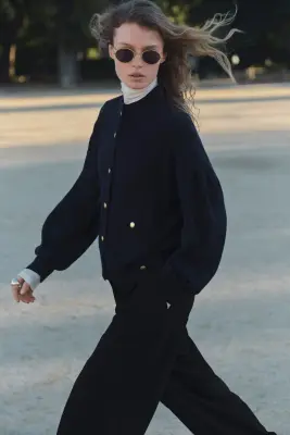 Gilet oversize - Bleu marine — photo 1
