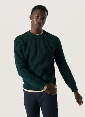 Le pull côtelé - Vert sapin — photo 5