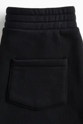 Short en molleton de coton - Noir — photo 3