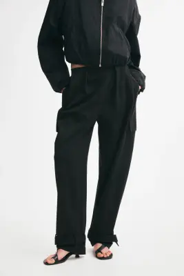 Pantalon à plis - Noir — photo 2