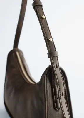 Sac porté épaule en cuir - Marron Clair — photo 1