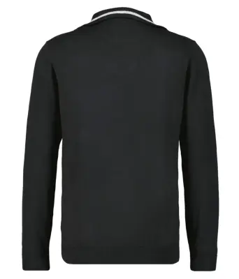 RAGMAN PULL COL ZIP COTON CASHMERE GRANDE LONGUEUR Noir — photo 3