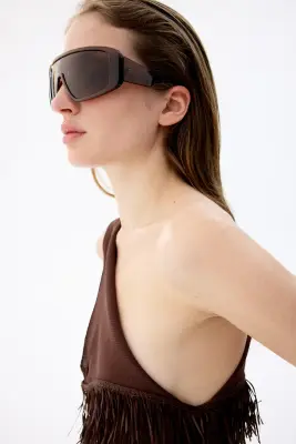 Lunettes de soleil visière - Marron — photo 4