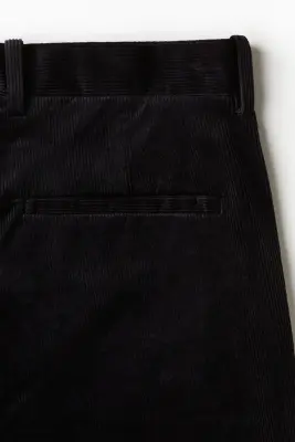 Pantalon Regular Fit en velours côtelé - Bleu foncé — photo 5