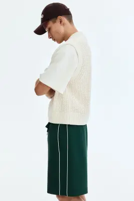 Short Relaxed Fit - Vert/blanc — photo 4