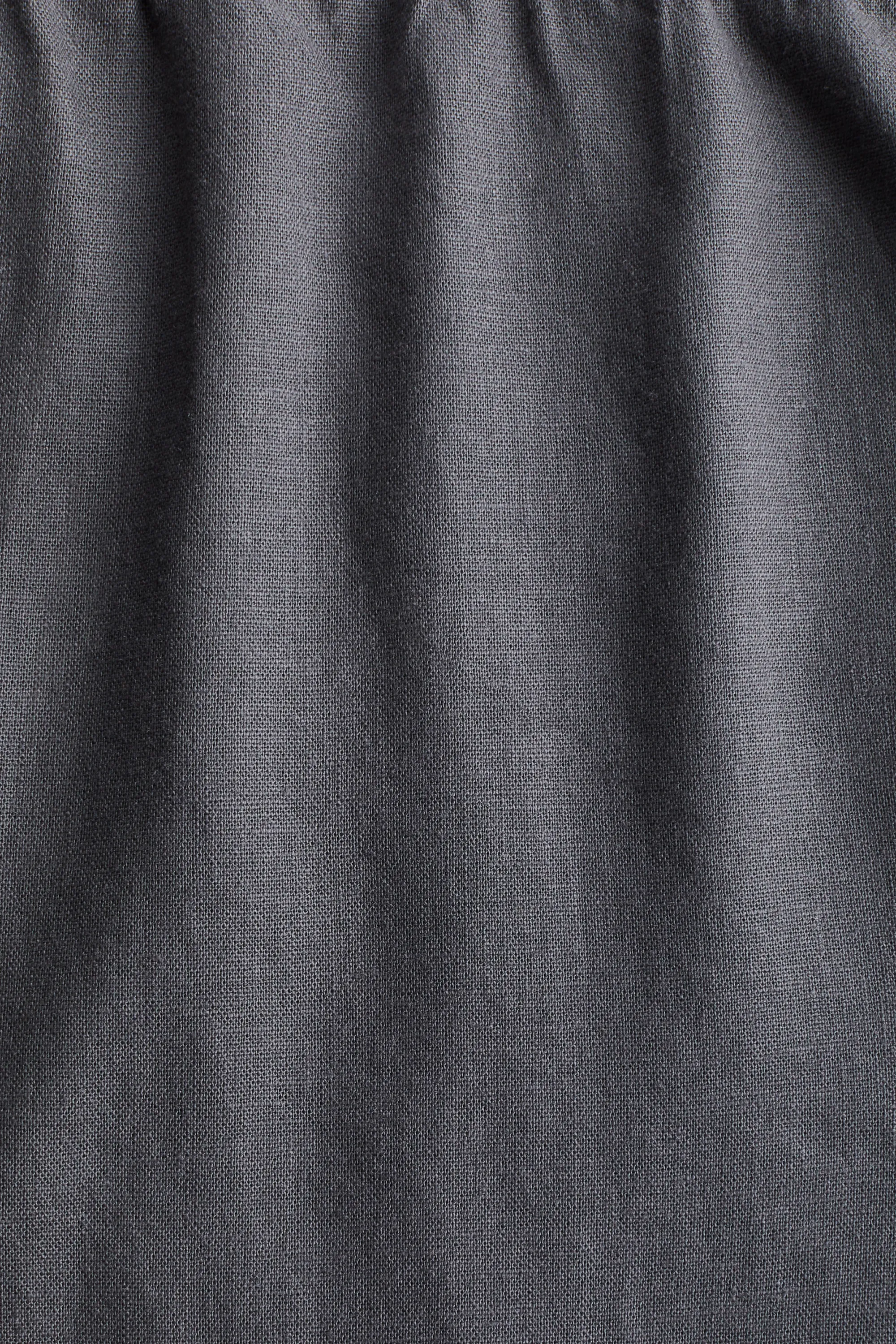 Pantalon Relaxed Fit en lin mélangé - Gris foncé