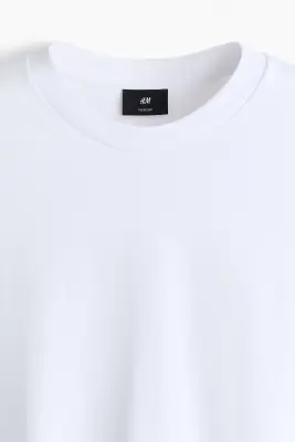 T-shirt à manches longues Oversized Fit en jersey - Blanc — photo 3