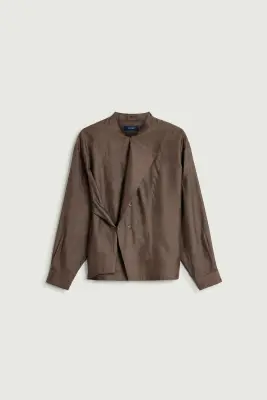 BLOUSE HAMPTON MARRON FONCÉ — photo 5