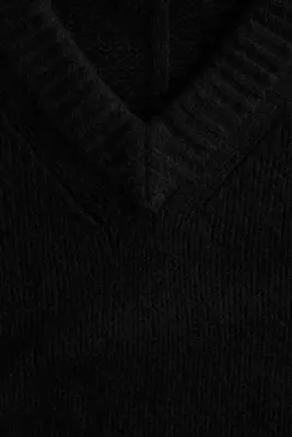 Pull oversize en laine - Noir — photo 5