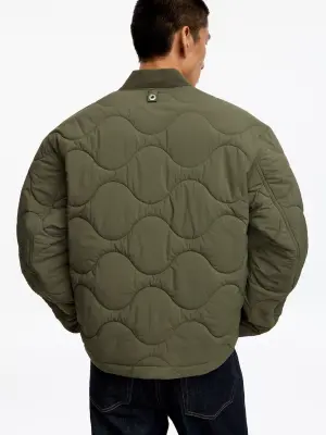 Veste doublée matelassée - Vert kaki — photo 4