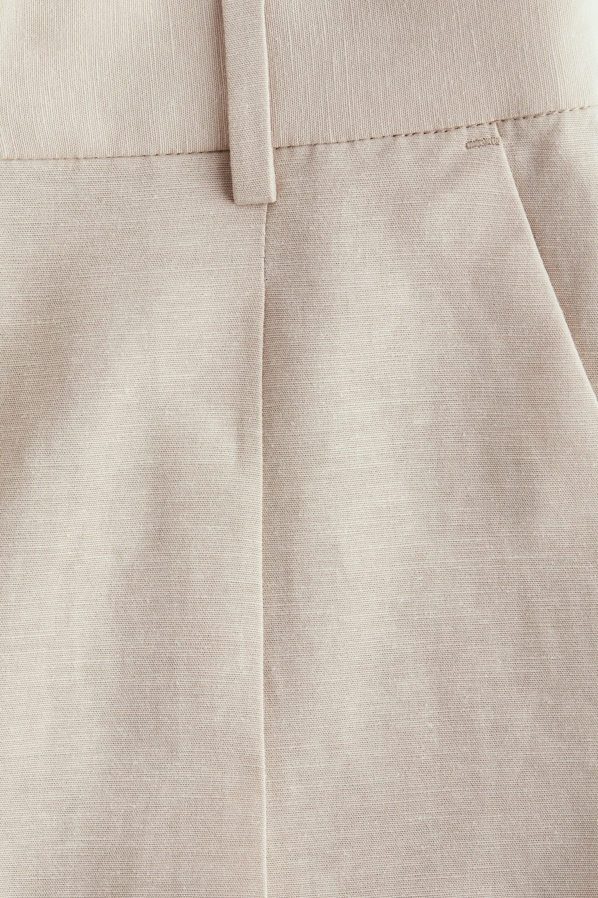 Short en lin mélangé - Beige clair