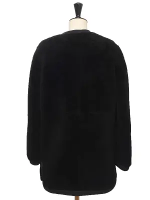 Manteau reversible en shearling peau et daim noir Prix boutique 3000€ Taille XS/S — photo 4