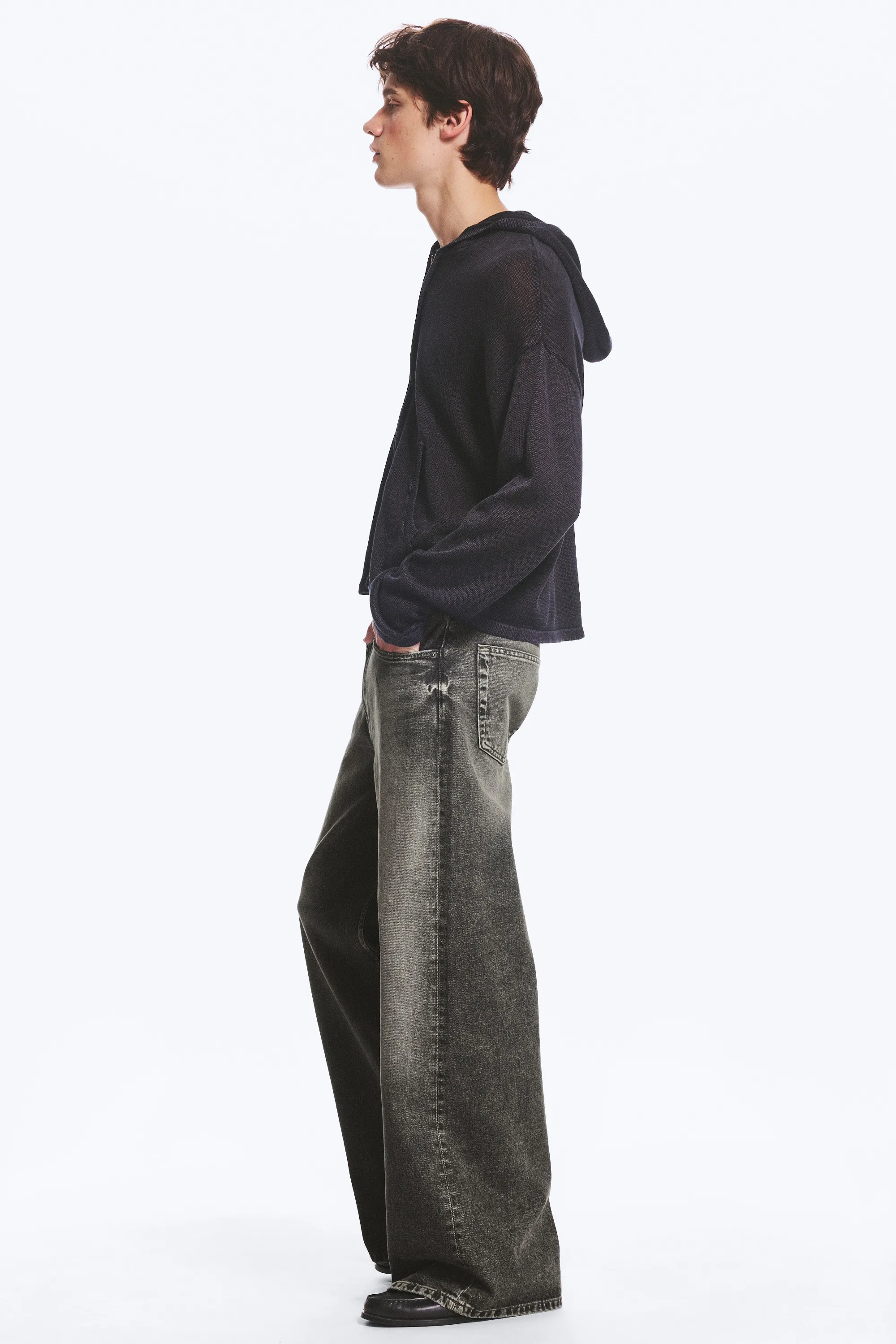 Jean large ample taille standard unisexe Solar - Redondo Black - Washed Black